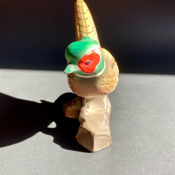 Vintage Set of Two Bisque Porcelain Pheasant Bird Figurines - Picture 7 of 12